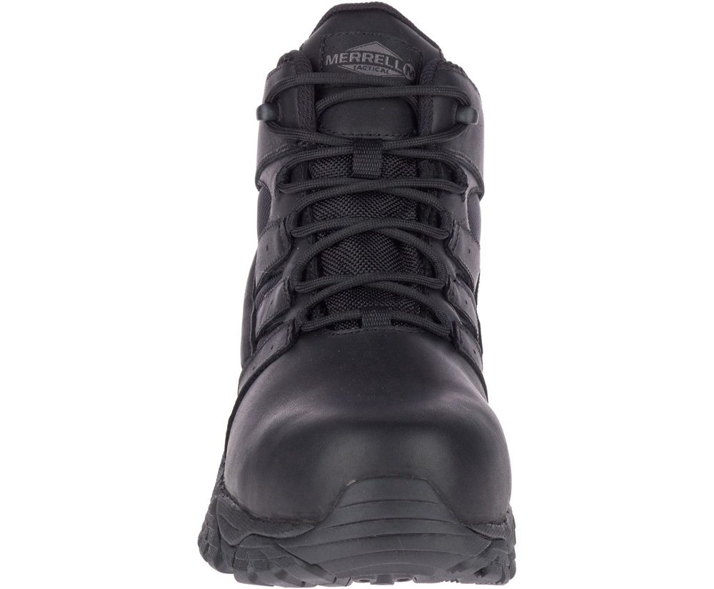 Merrell Boots Black - Moab 2 Mid Tactical Response Waterproof Comp Toe Work - Womens 13EVCWSUB